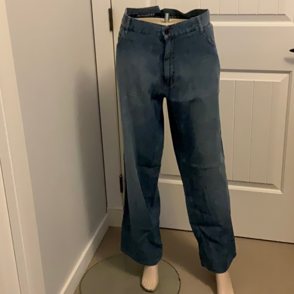 Burberry London Women’s Linen/Cotton Wide Leg Trouser Size 38R